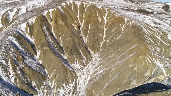 Aerial View On Snow Mountains