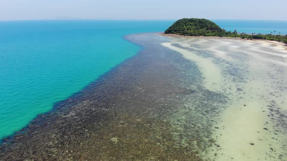 Beautiful high view of nature with sea ocean