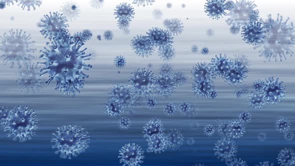 Corona Virus Background Blue