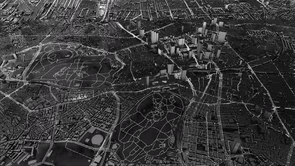 3D Loop City Map Black alt