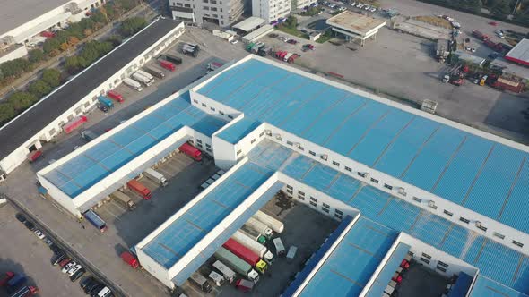 Logistics warehouse and truck