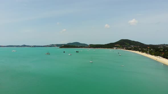 Beautiful high view of nature with sea ocean