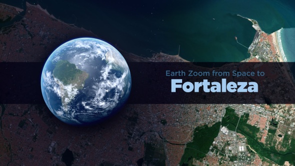 Fortaleza (Brazil) Earth Zoom to the City from Space