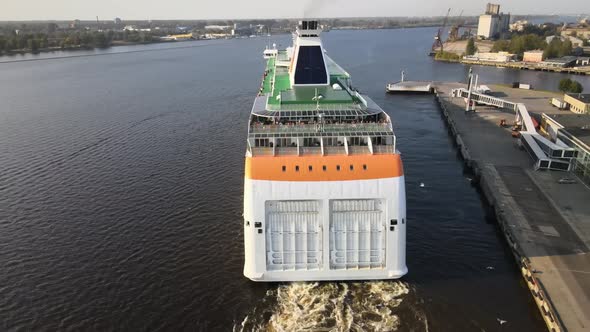 Cruise ship closeup