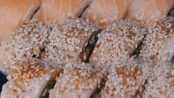 Sushi Roll on a Spinning Plate