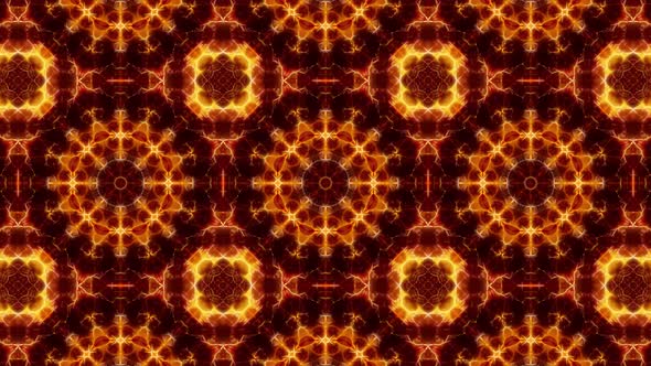Abstract Fractal Fire Kaleidoscope Loop 4K 09