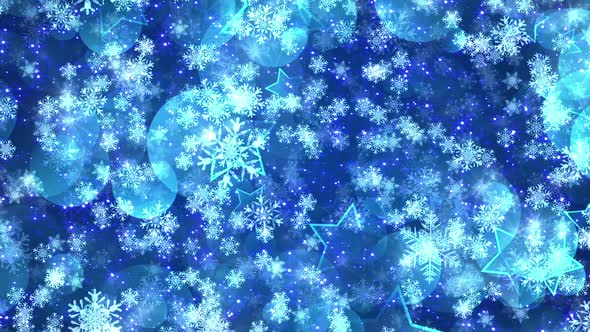 Blue Christmas Snowflakes