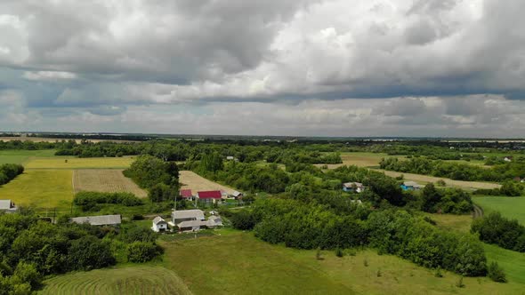 Beautiful Rural Landscape in Summer Afternoon, Russia