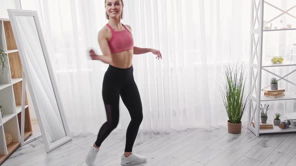 Salsa Practicing Woman Dancer Sportive Fit Female