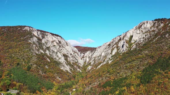 Aerial view of Zadielska dolina valley in Slovakia