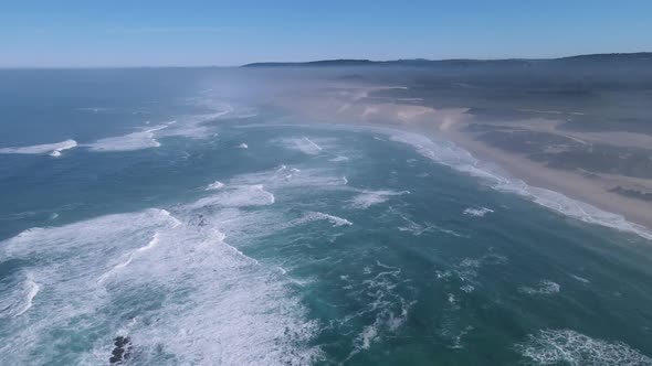 Aerial View of Coastline Shot From High Angle