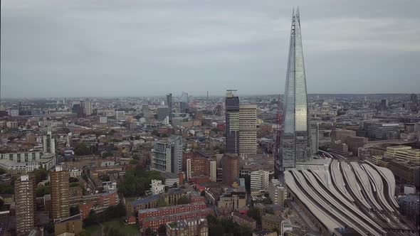 Aerial view of The Shard