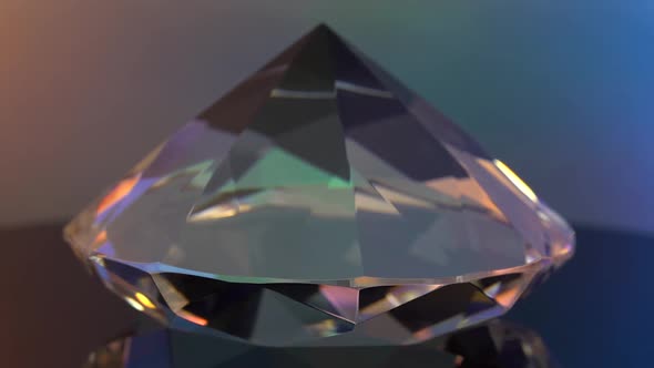One Diamond Turns and Shimmers in Gentle Tones
