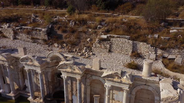 Top View of Ruins of an Ancient Building