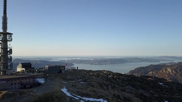 Radio and television tower on top of Ulriken Mountain, Bergen, Norway