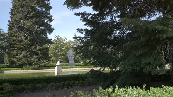 Sculptures in a park