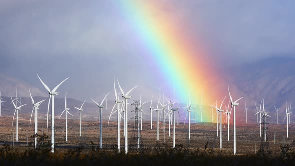 Wind turbines in Southern California north of Los Angeles