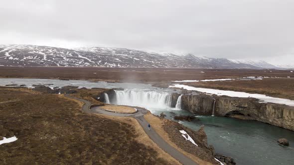 Godafoss waterfall in North Iceland