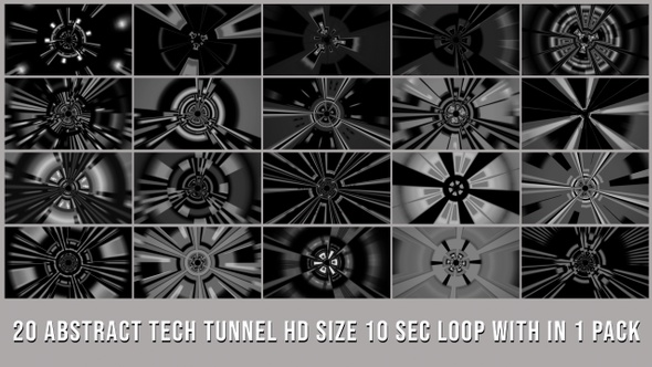 Abstract Tech Tunnel Elements Pack V01