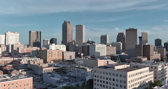 Aerial of New Orleans cityscape