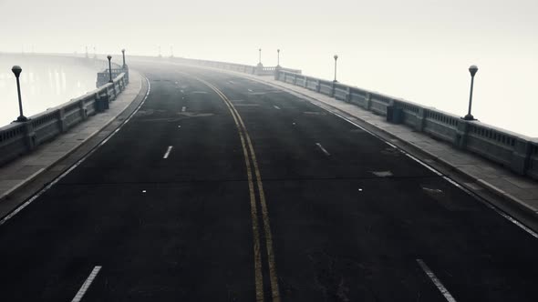 Long Bridge in Misty Fog