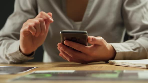 Young woman using smartphone