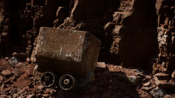 Abandoned Gold Mine Trolley Used To Cart Ore During the Gold Rush alt