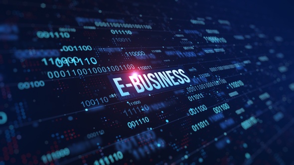 E-Business Digital Binary Code Background