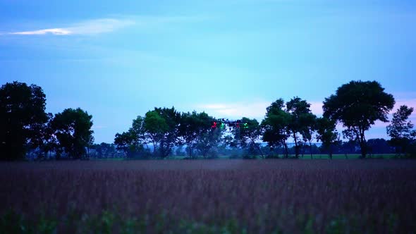 Agro Copter Work At Night