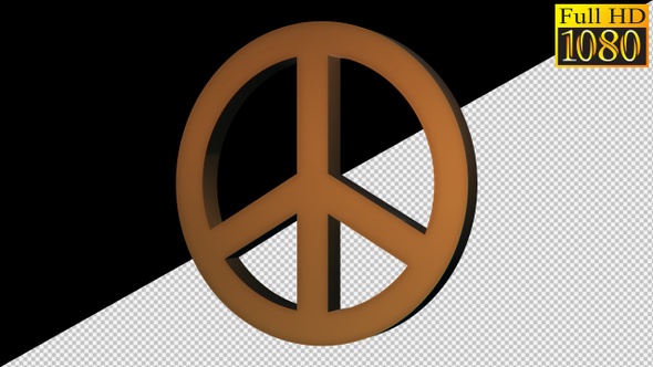 Peace Sign On Alpha Channel Loops V1
