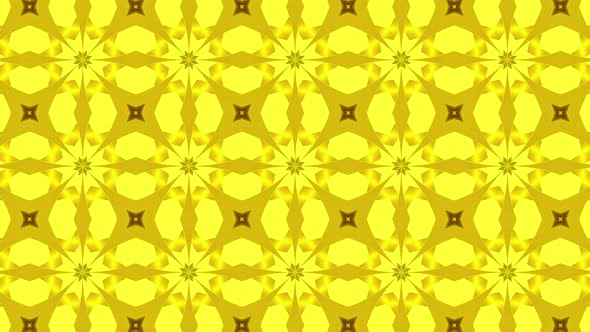Abstract gold colored kaleidoscope