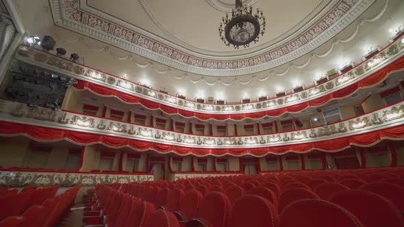 Large theatre hall with nobody