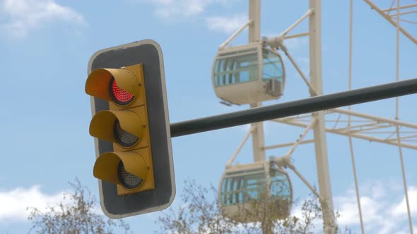 Close up of a traffic light