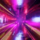 Abstract portal. Geometric tunnel. Moving through neon lights. Sci-fi transportation. - VideoHive Item for Sale