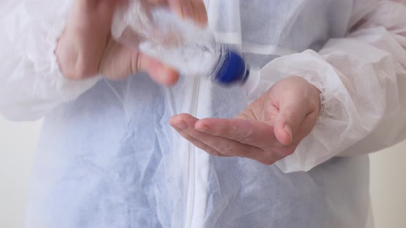 A Medical Worker Before a Shift in the Red Zone with Patients Infected with a Coronovirus Infection