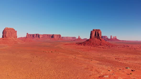 Monument Valley Rock Formations in Navajo Land