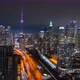 Night City Traffic Lights Toronto - VideoHive Item for Sale