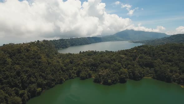 Lake in the Mountains Island BaliIndonesia