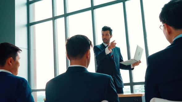 Group of Business People Meeting in a Seminar Conference