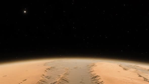 Space Background - Valles Marineris in Mars