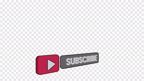 3D Cartoon Youtube Subscribe Button in 4K alt