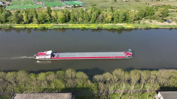 Inland Shipping Logistics Transportation of Goods Over Water Way Infrastructure in the Netherlands