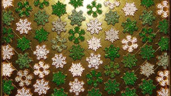 Rotating Golden Snowflakes Glitter 24 alt