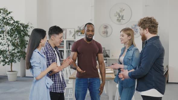 Corporate Business Multiracial Team People Group Stack Hands Together in Pile