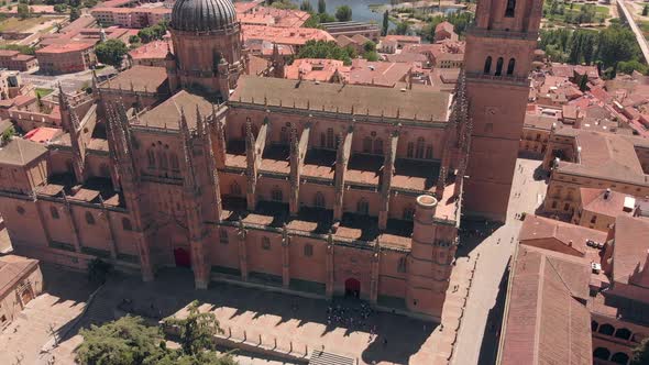 Aerial View of Salamanca Cathedral in Spain