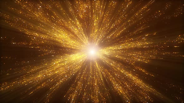 Gold Particles coming from a white light