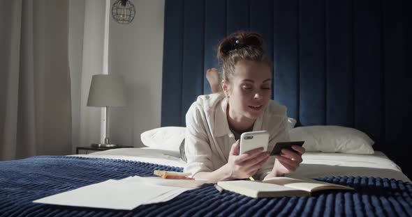 Female Student Making Online Purchases