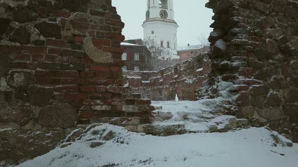 Clock Tower From the Window of the Destroyed Church, Vyborg