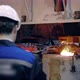 The Engineer Controls the Operation of Furnaces for Melting Metal - VideoHive Item for Sale
