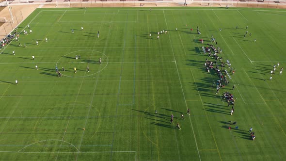 Ultimate Frisbee Tournament Field Aerial